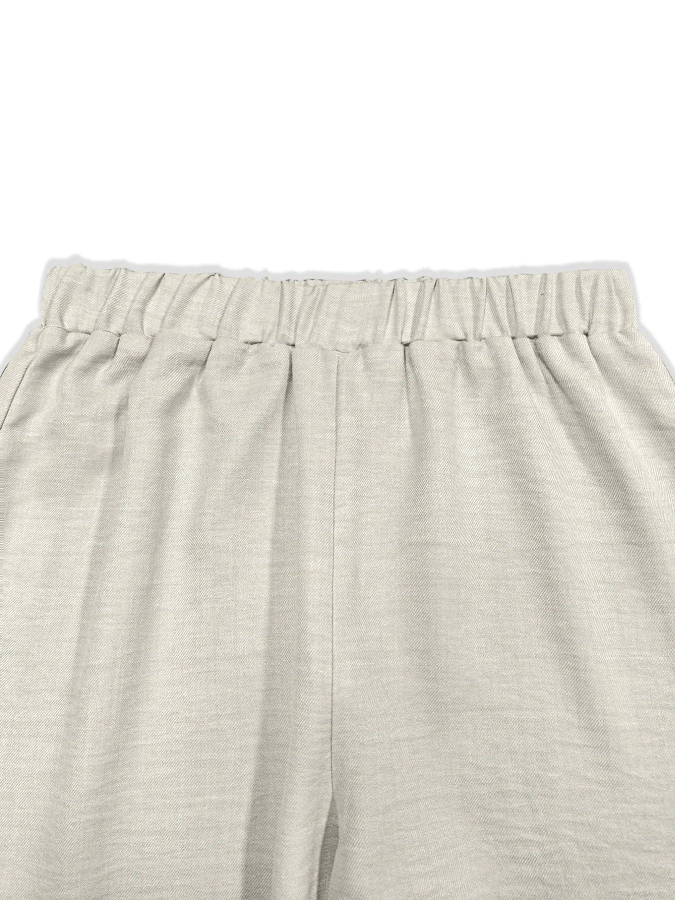 Plus Size Button - Down Shirt and Wide - Leg Pants Set - MAD RUFFI