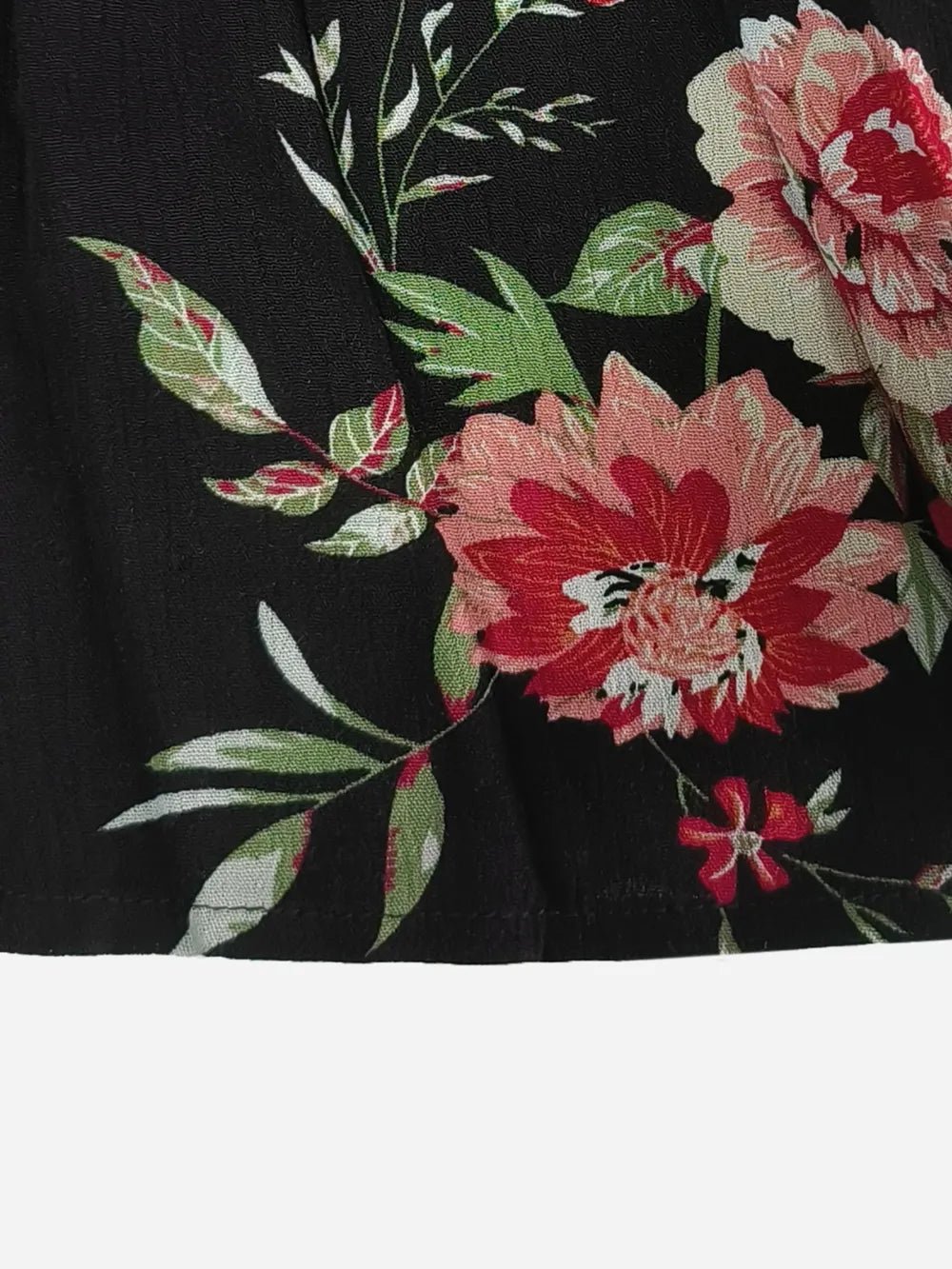 Plus Size Floral Flare Sleeve Dress - MAD RUFFI