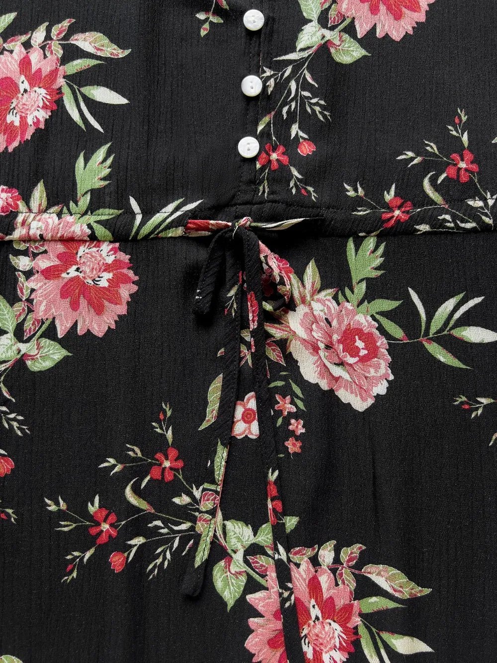 Plus Size Floral Flare Sleeve Dress - MAD RUFFI