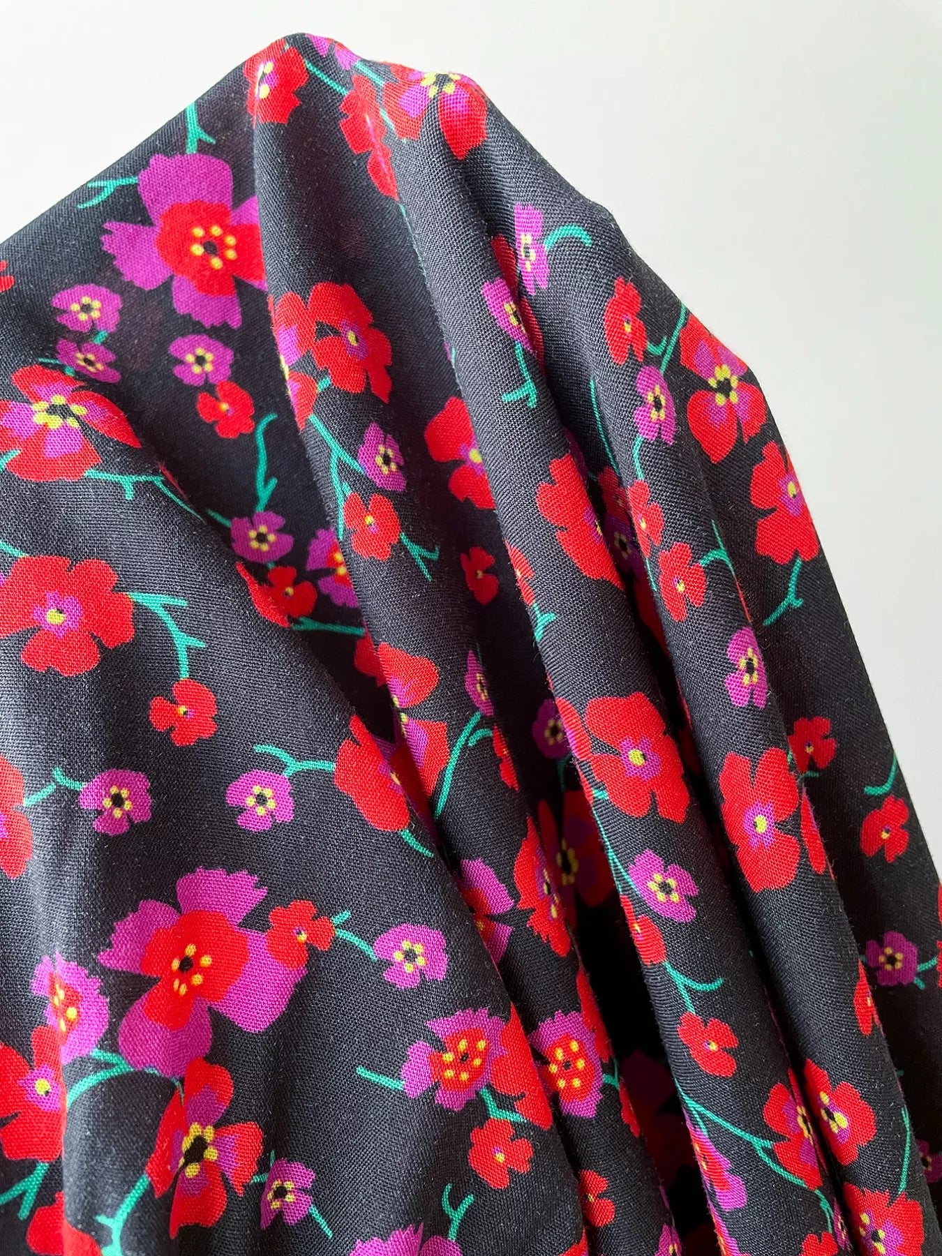 Plus Size Floral Square Neck Short Sleeve Dress - MAD RUFFI