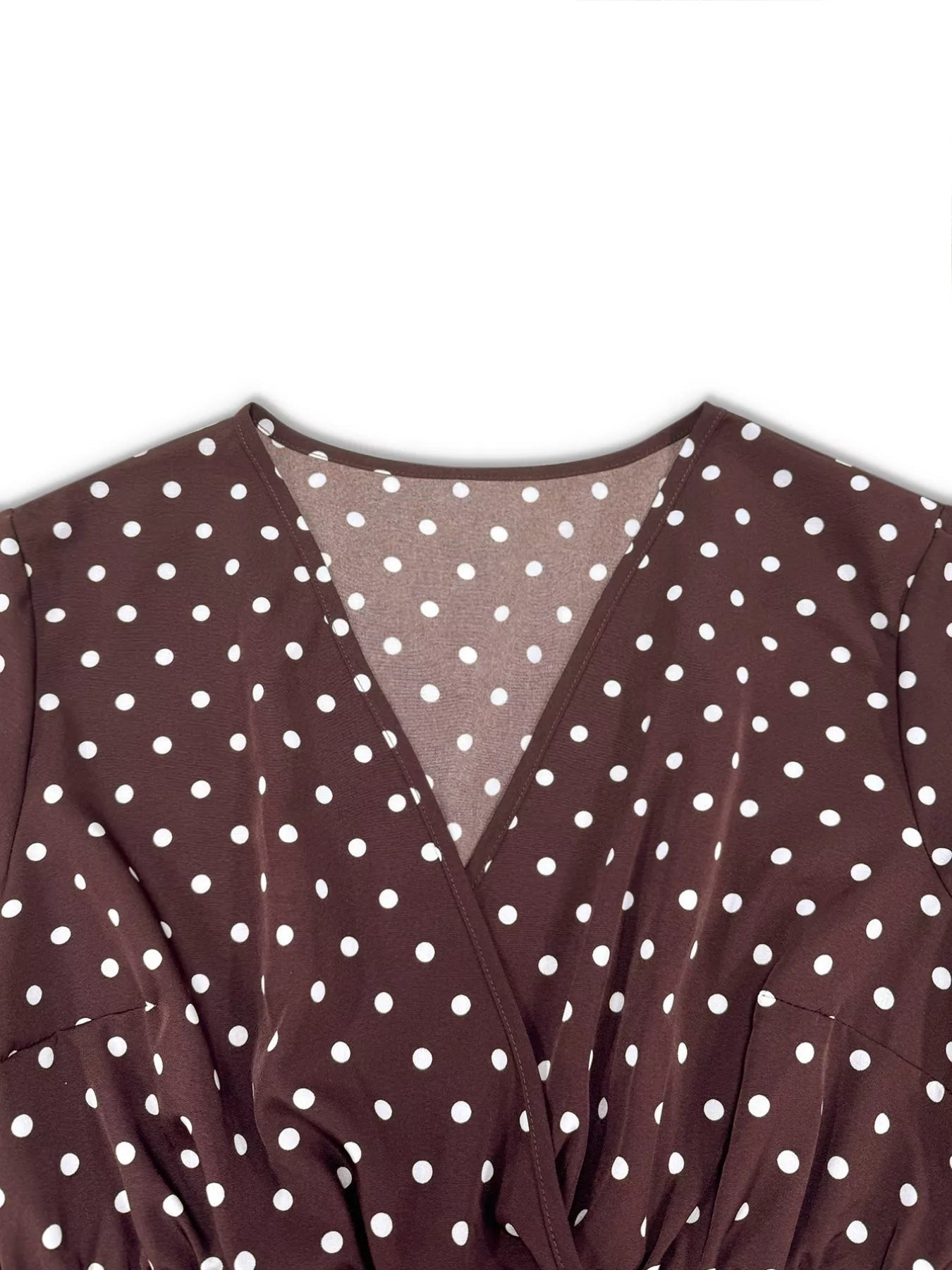 Plus Size Polka Dot Ruffle Hem Mini Dress - MAD RUFFI