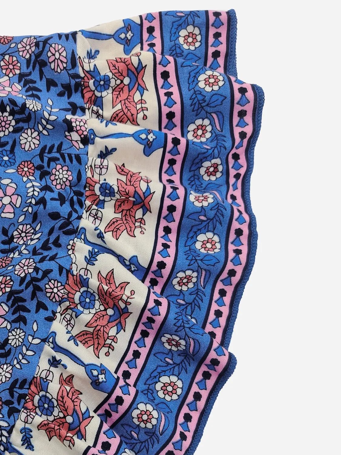 Plus Size Printed Surplice Half Sleeve Dress - MAD RUFFI