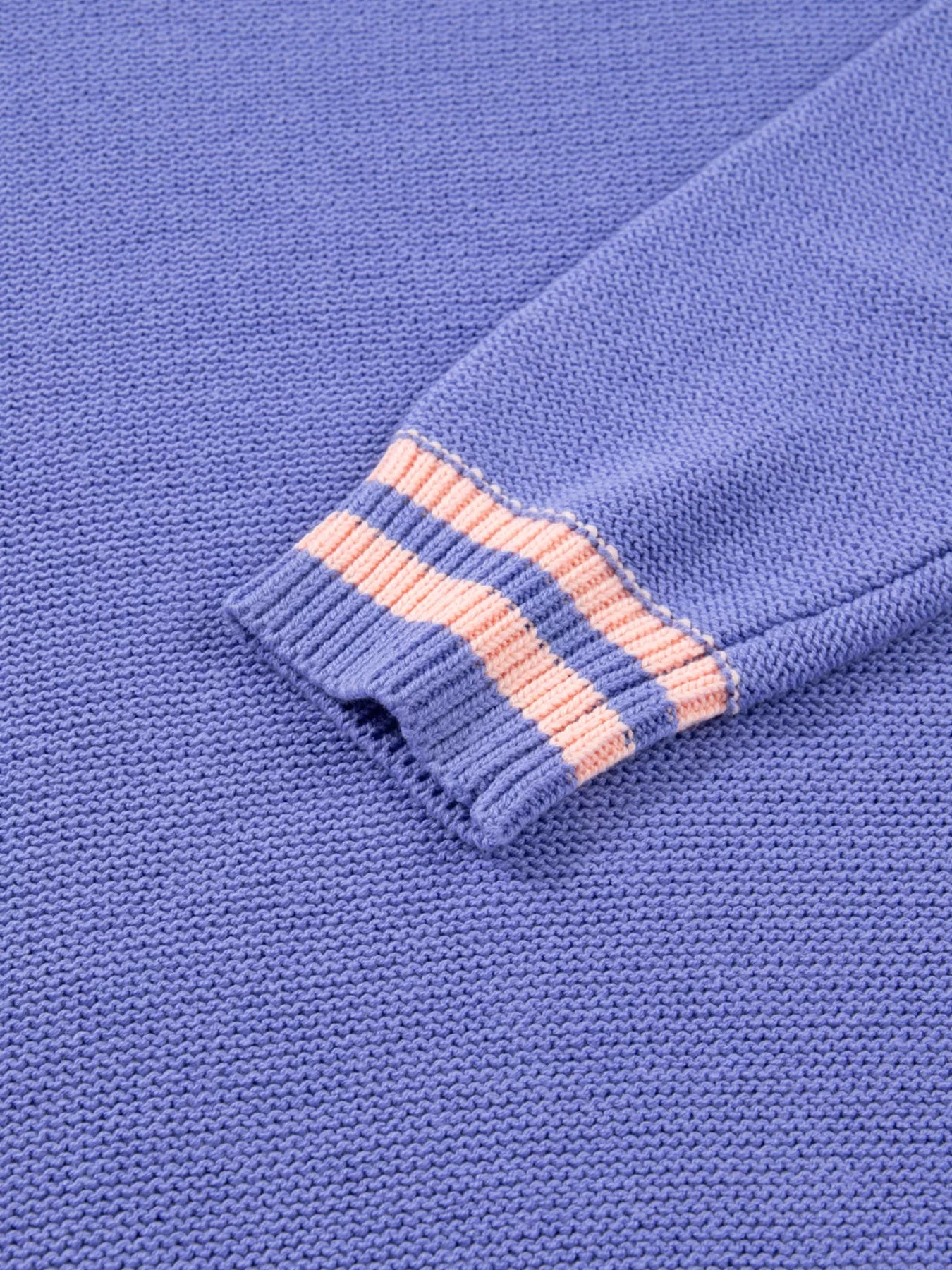 Plus Size Striped Trim Drop Shoulder Knit Loose Sweater - MAD RUFFI