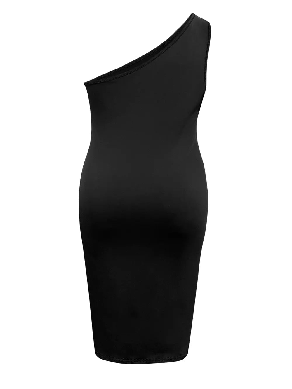Plus Size Twisted One Shoulder Sleeveless Midi Dress - MAD RUFFI