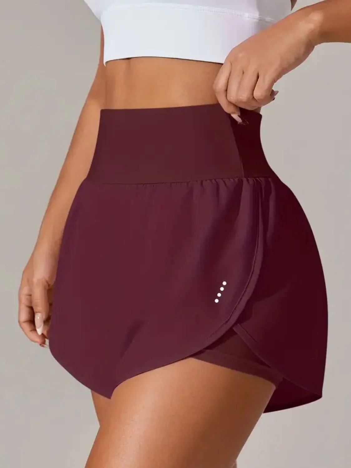 Pocketed High Waist Active Shorts - MAD RUFFI
