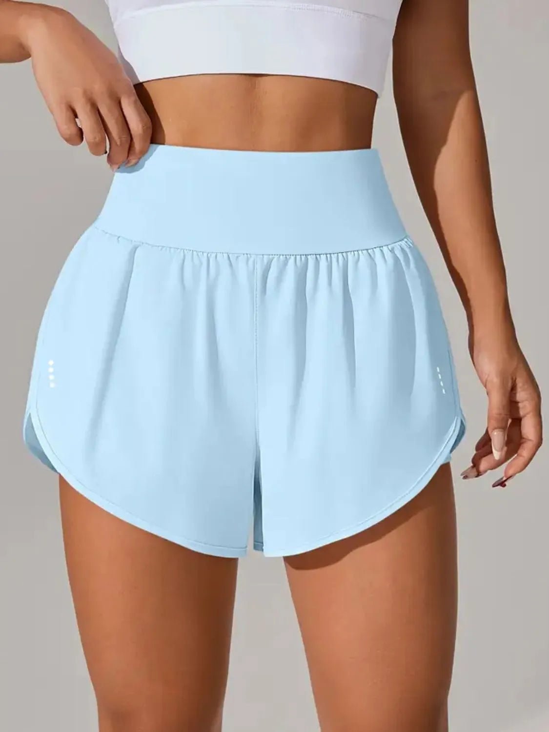 Pocketed High Waist Active Shorts - MAD RUFFI