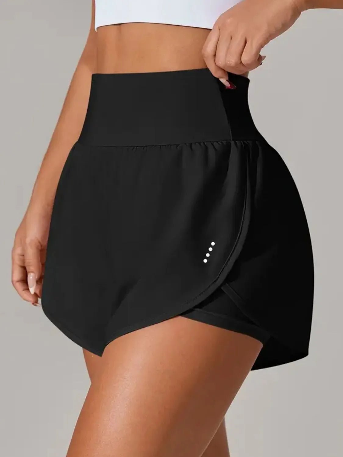 Pocketed High Waist Active Shorts - MAD RUFFI