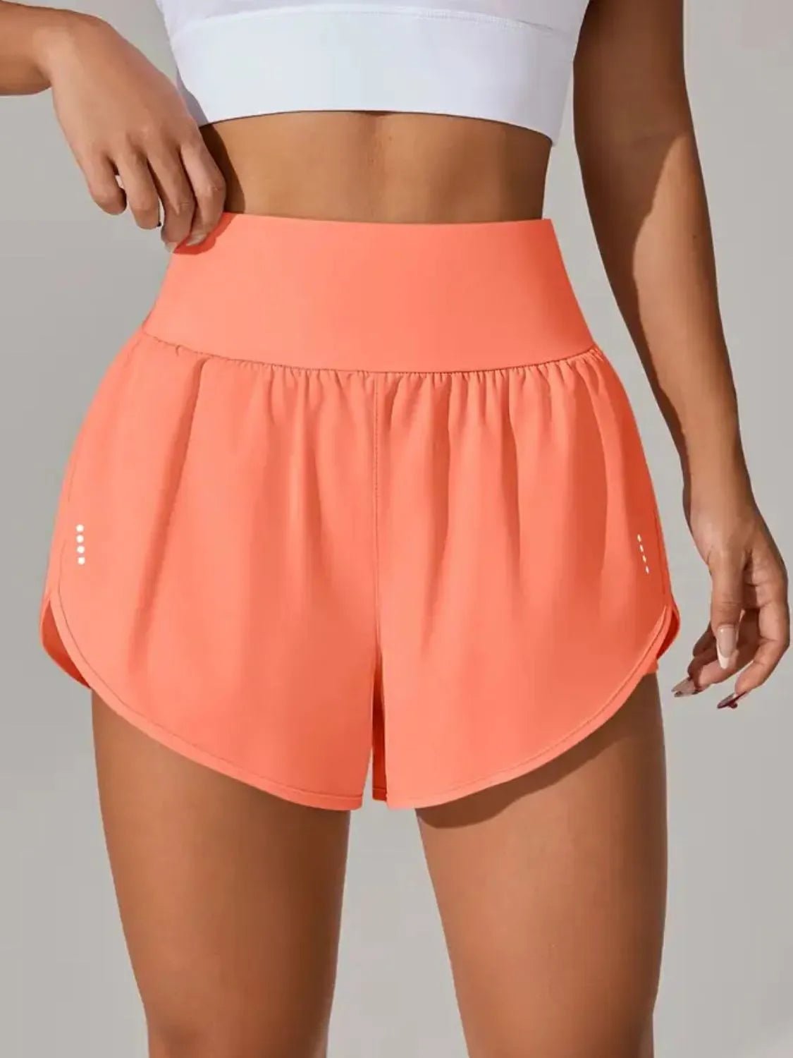 Pocketed High Waist Active Shorts - MAD RUFFI