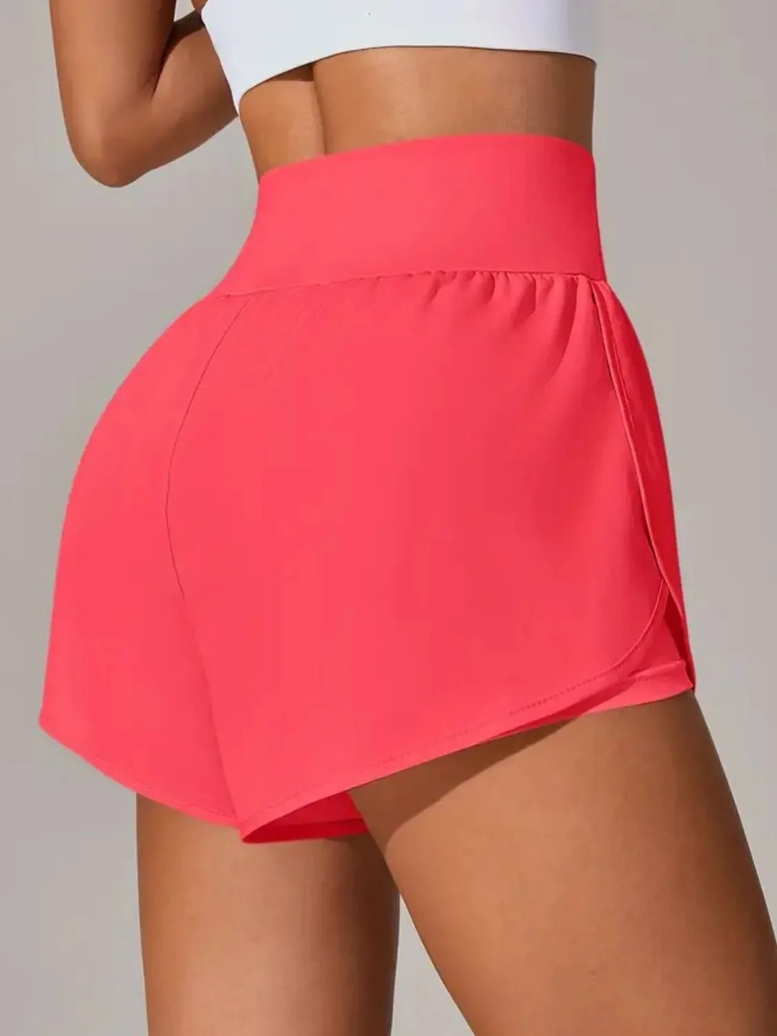 Pocketed High Waist Active Shorts - MAD RUFFI