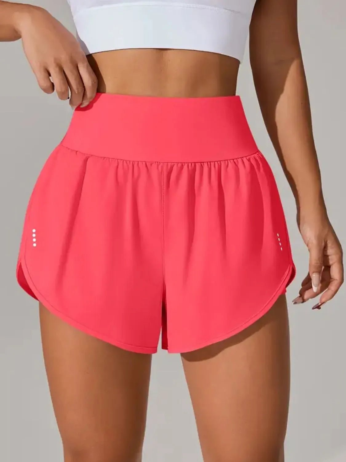 Pocketed High Waist Active Shorts - MAD RUFFI