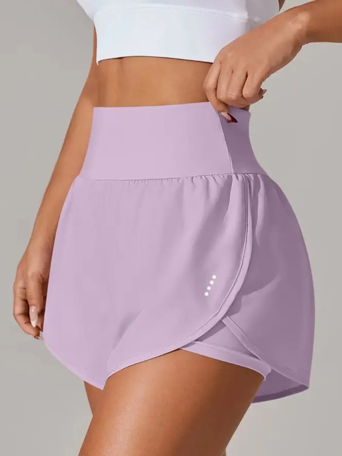 Pocketed High Waist Active Shorts - MAD RUFFI