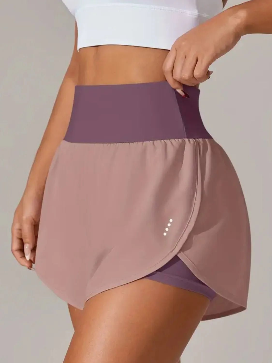 Pocketed High Waist Active Shorts - MAD RUFFI