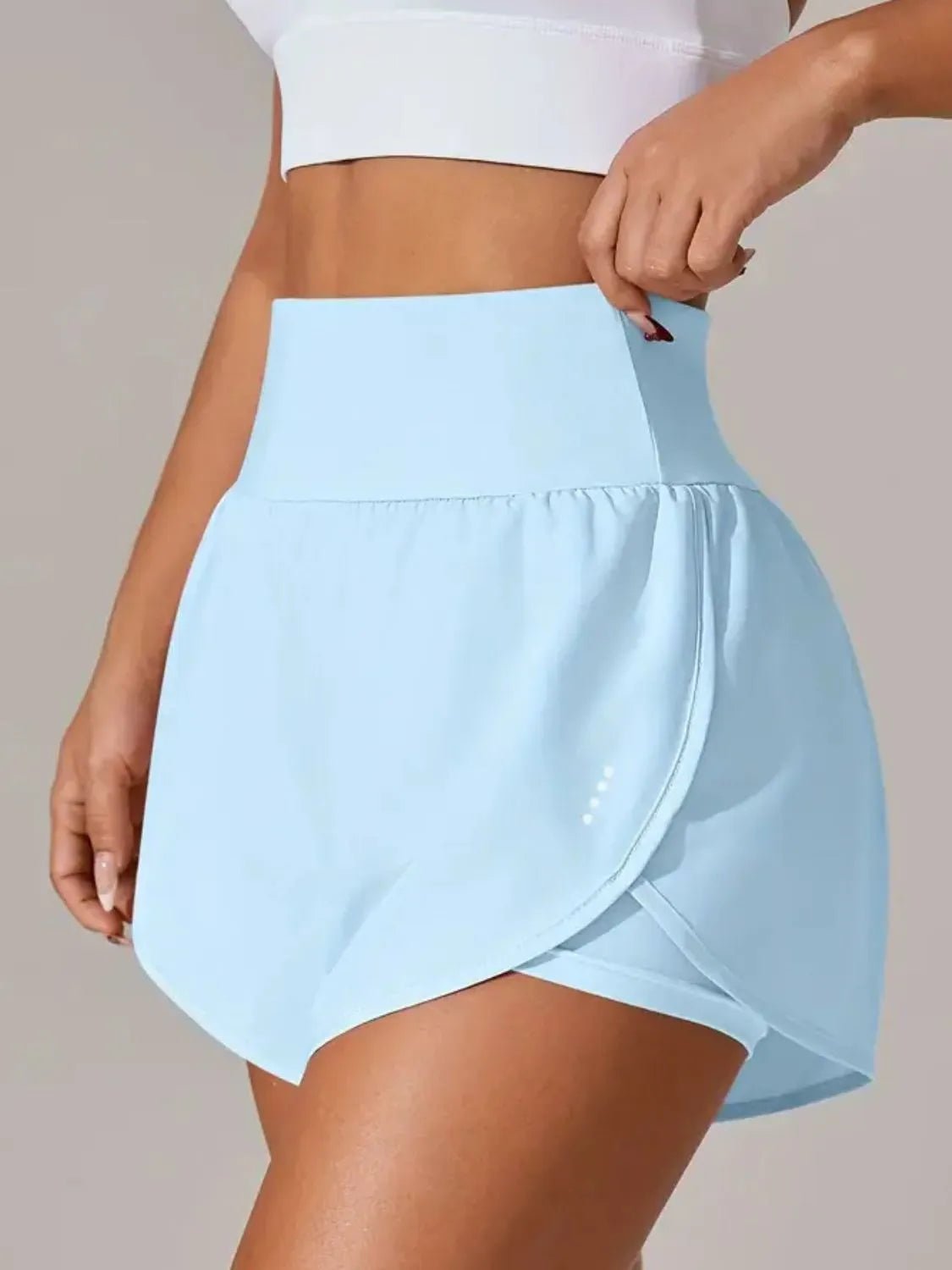 Pocketed High Waist Active Shorts - MAD RUFFI