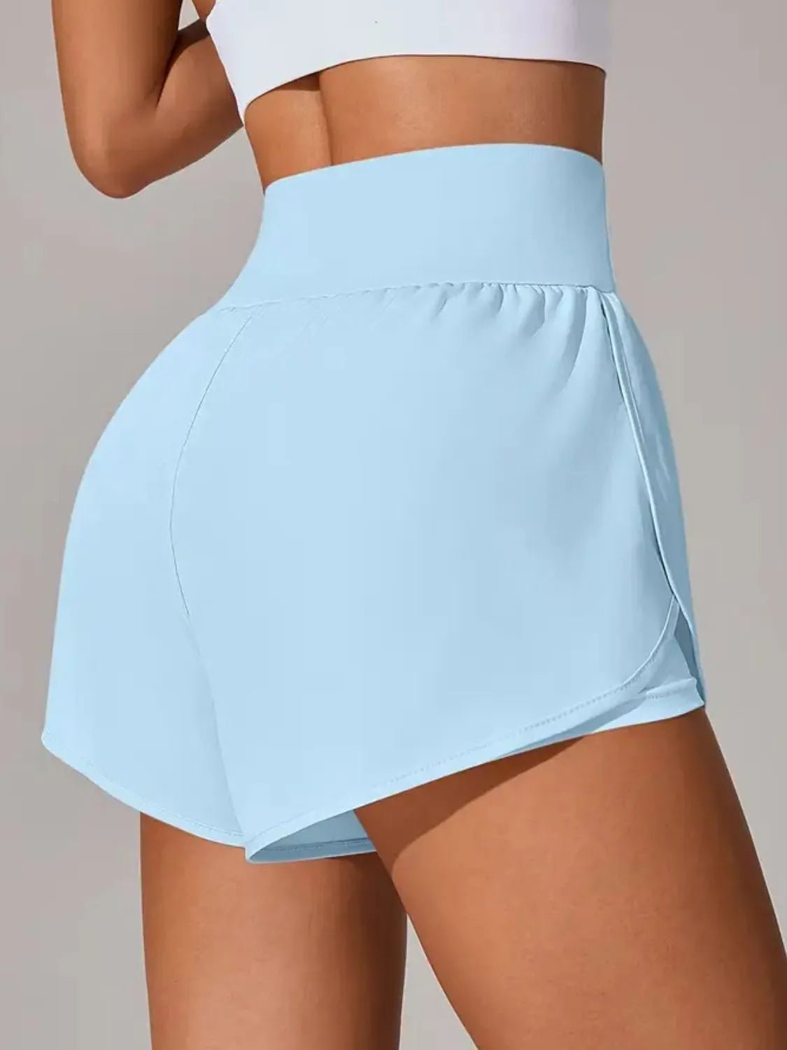 Pocketed High Waist Active Shorts - MAD RUFFI