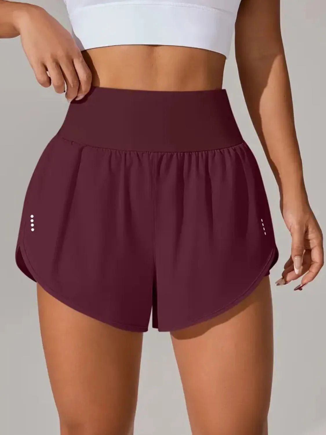 Pocketed High Waist Active Shorts - MAD RUFFI