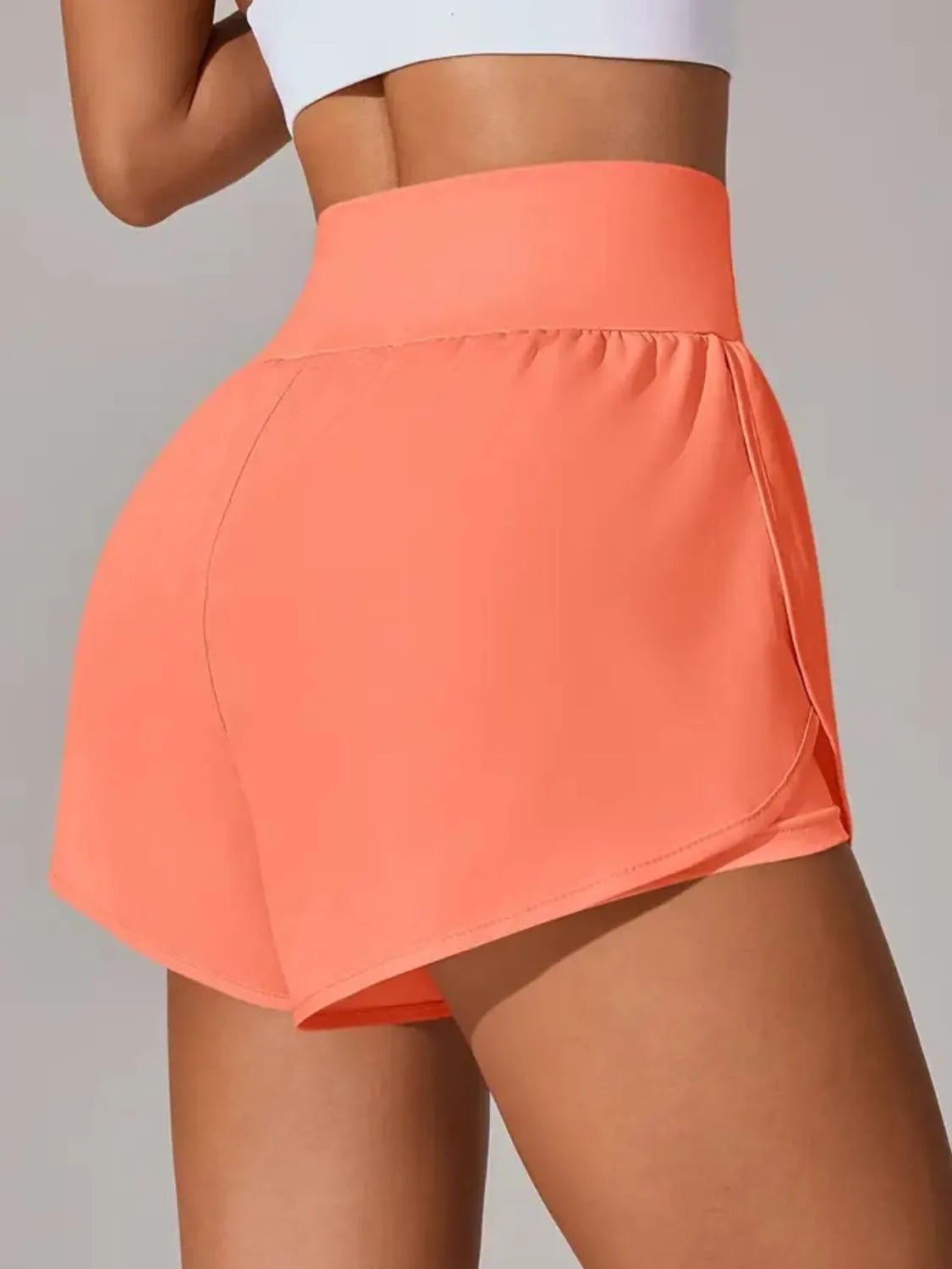 Pocketed High Waist Active Shorts - MAD RUFFI