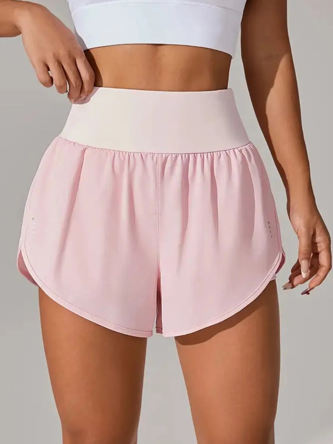Pocketed High Waist Active Shorts - MAD RUFFI