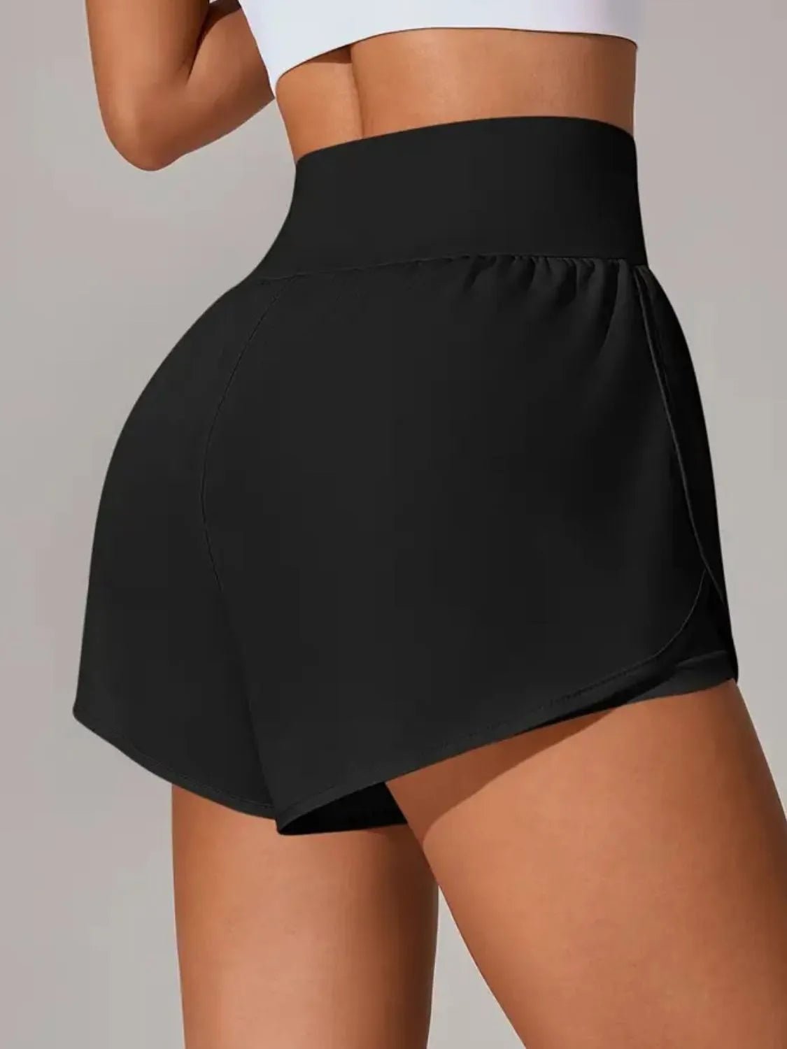 Pocketed High Waist Active Shorts - MAD RUFFI