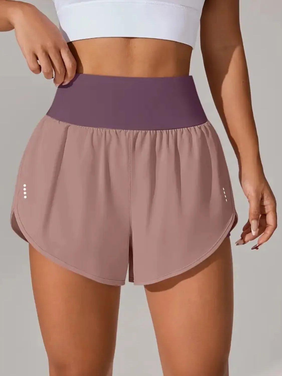 Pocketed High Waist Active Shorts - MAD RUFFI
