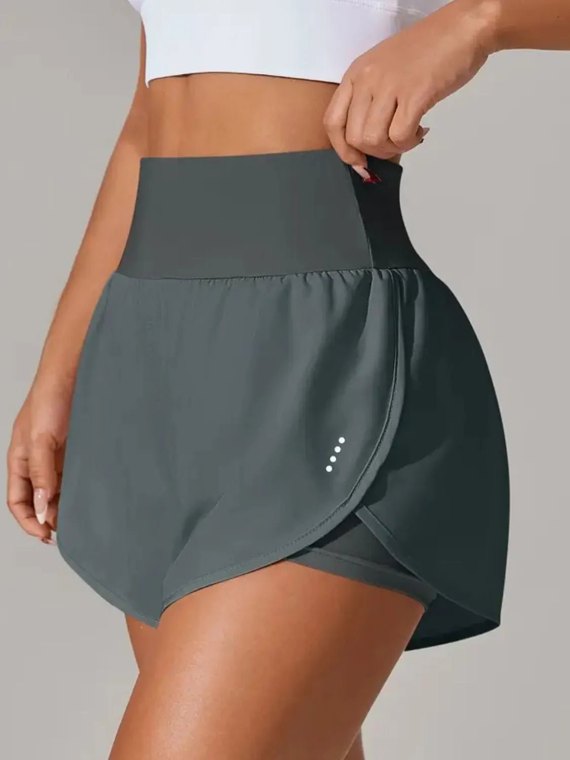 Pocketed High Waist Active Shorts - MAD RUFFI