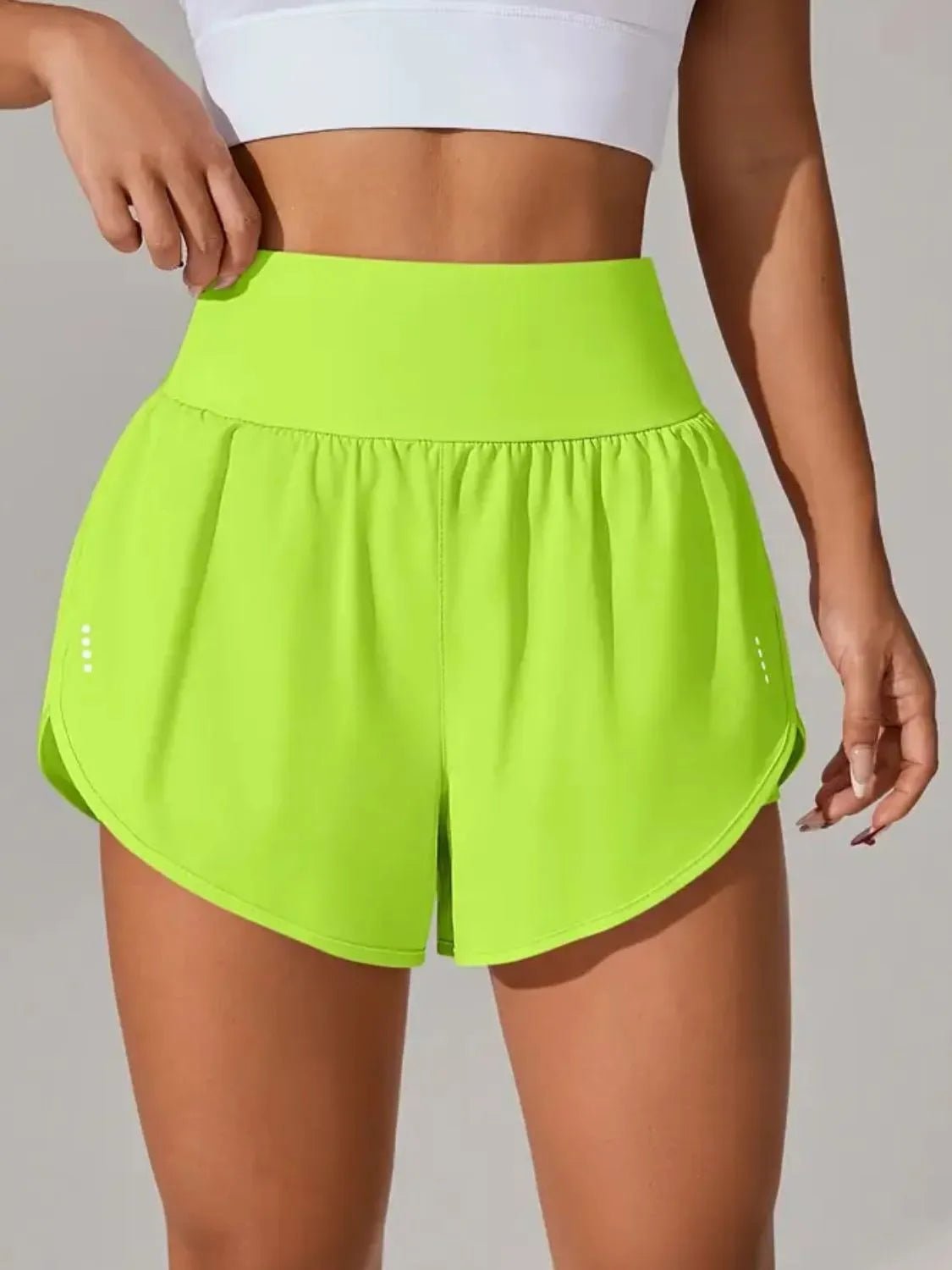 Pocketed High Waist Active Shorts - MAD RUFFI