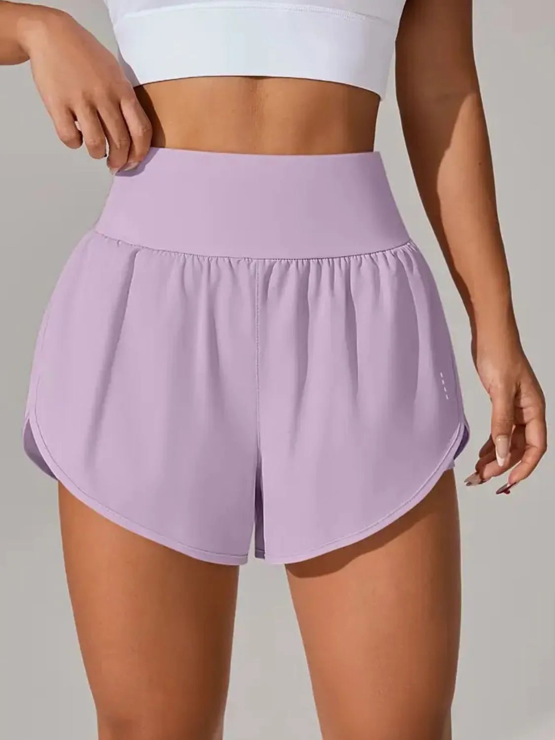 Pocketed High Waist Active Shorts - MAD RUFFI