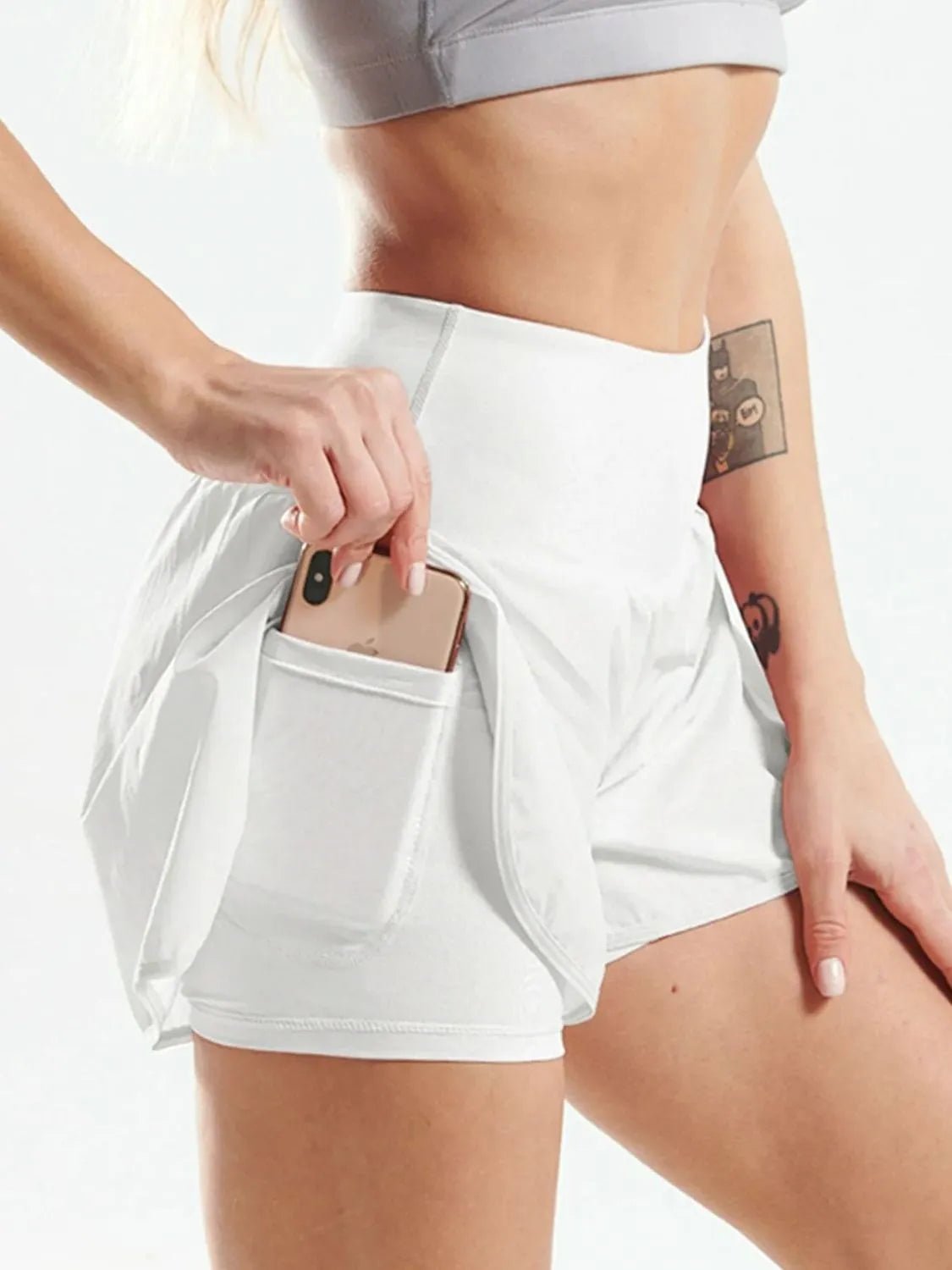 Pocketed High Waist Active Shorts - MAD RUFFI