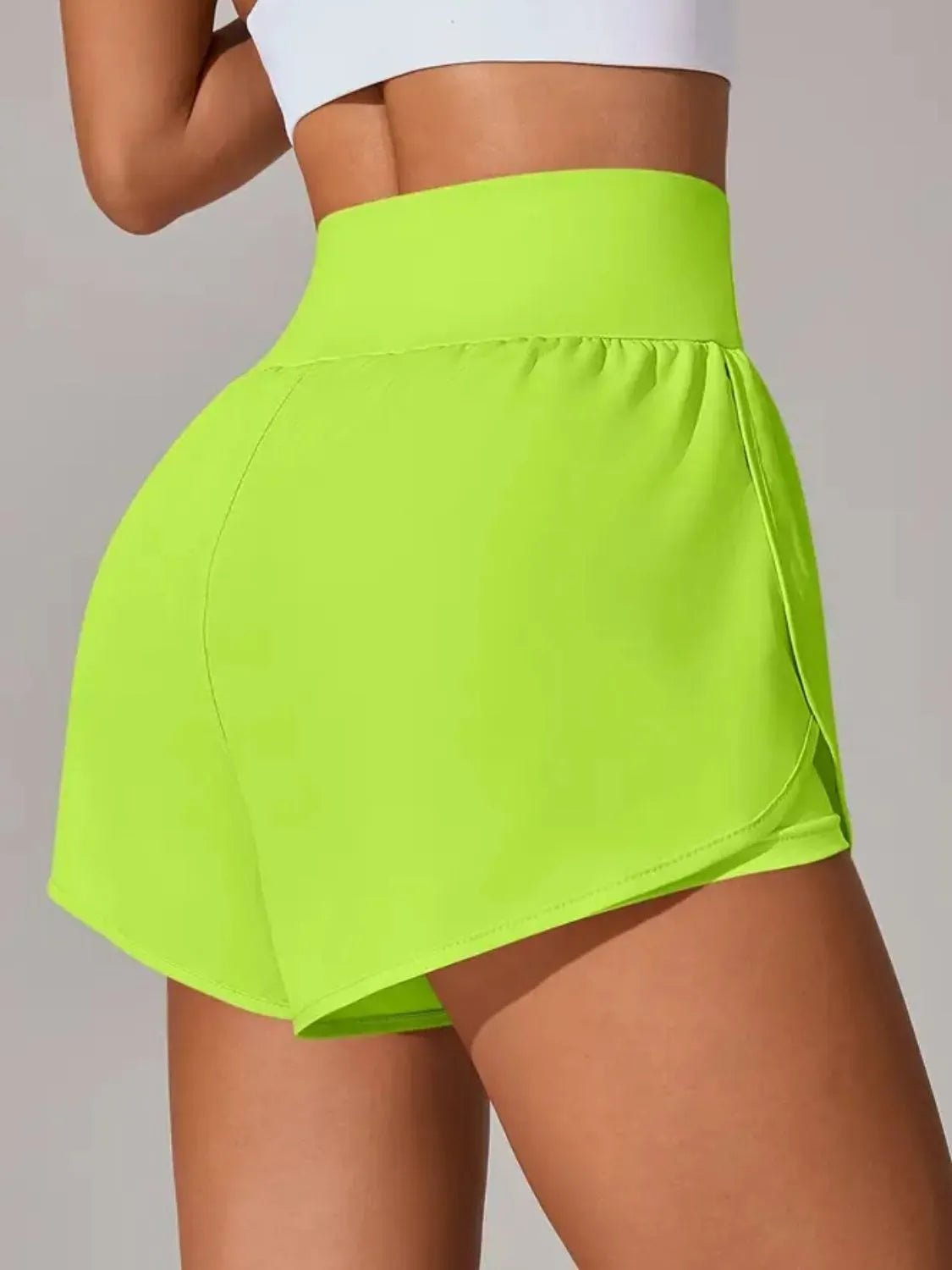 Pocketed High Waist Active Shorts - MAD RUFFI