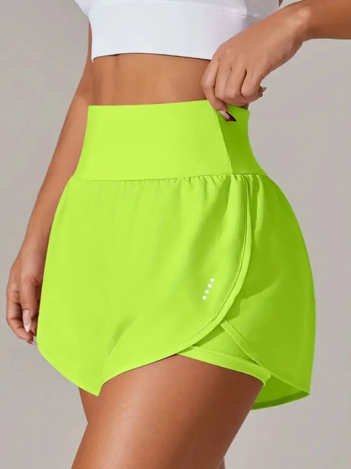 Pocketed High Waist Active Shorts - MAD RUFFI