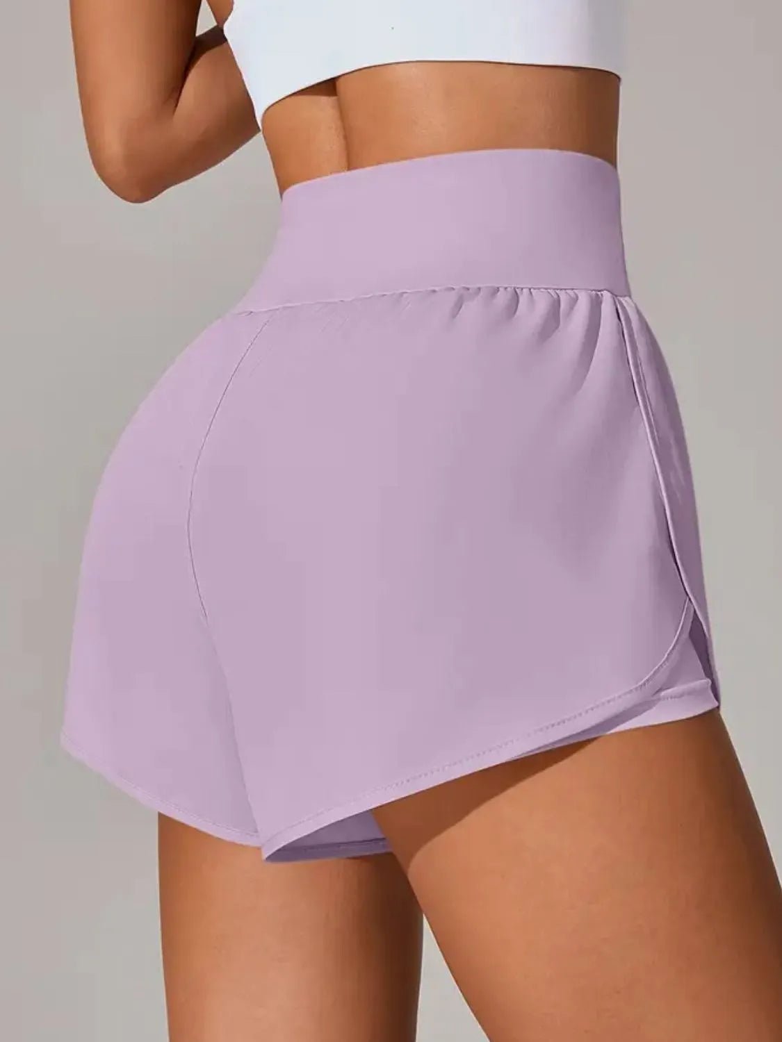 Pocketed High Waist Active Shorts - MAD RUFFI