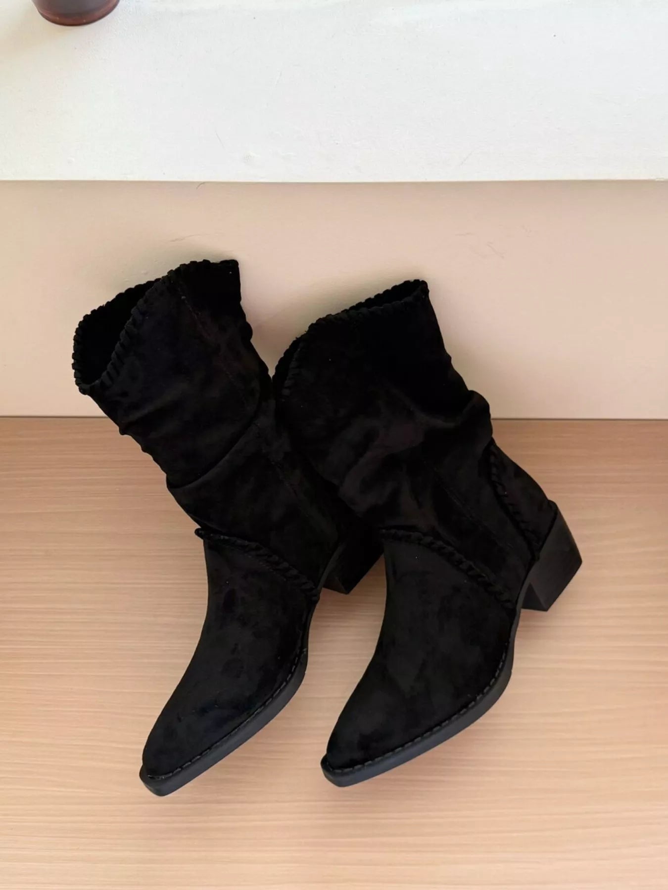 Point Toe Block Heels Boots - MAD RUFFI