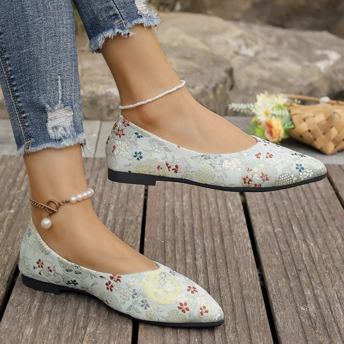 Point Toe Flats Slip - Ons - MAD RUFFI