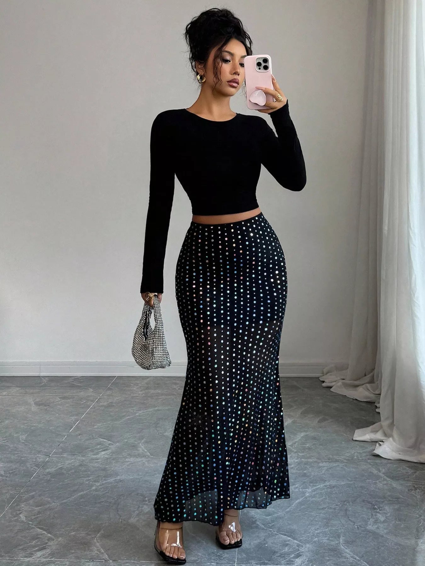 Polka Dot Maxi Skirt - MAD RUFFI