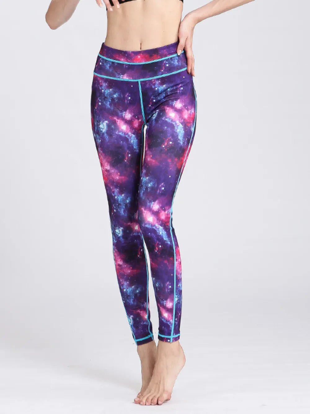 Printed Active High Waist Leggings - MAD RUFFI