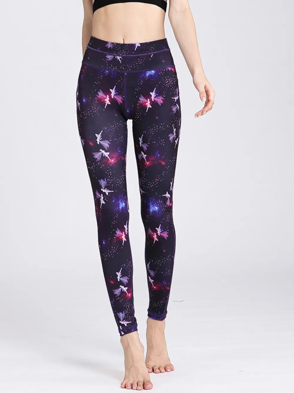 Printed Active High Waist Leggings - MAD RUFFI