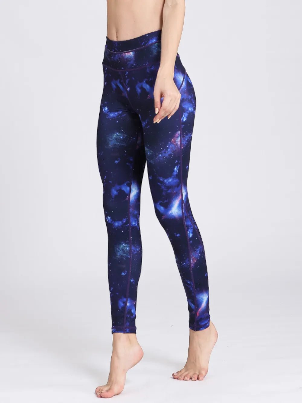Printed Active High Waist Leggings - MAD RUFFI
