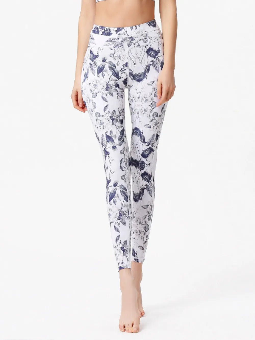 Printed Active High Waist Leggings - MAD RUFFI