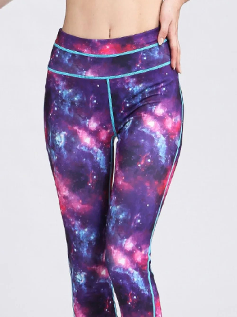 Printed Active High Waist Leggings - MAD RUFFI