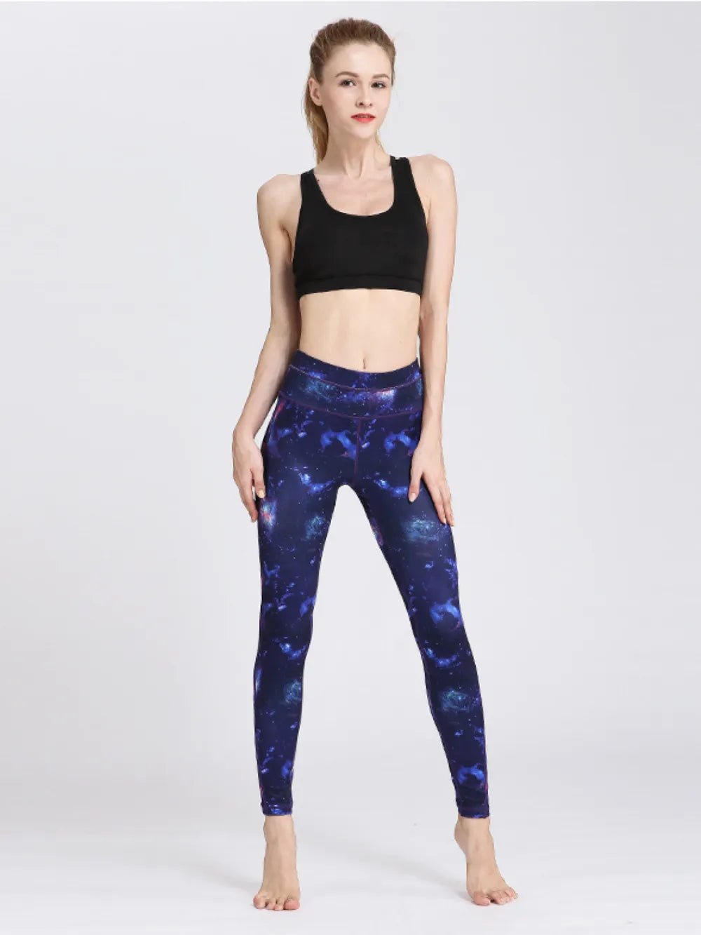 Printed Active High Waist Leggings - MAD RUFFI