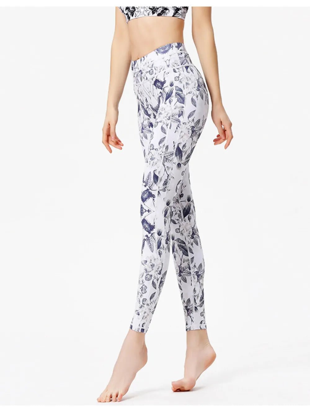 Printed Active High Waist Leggings - MAD RUFFI