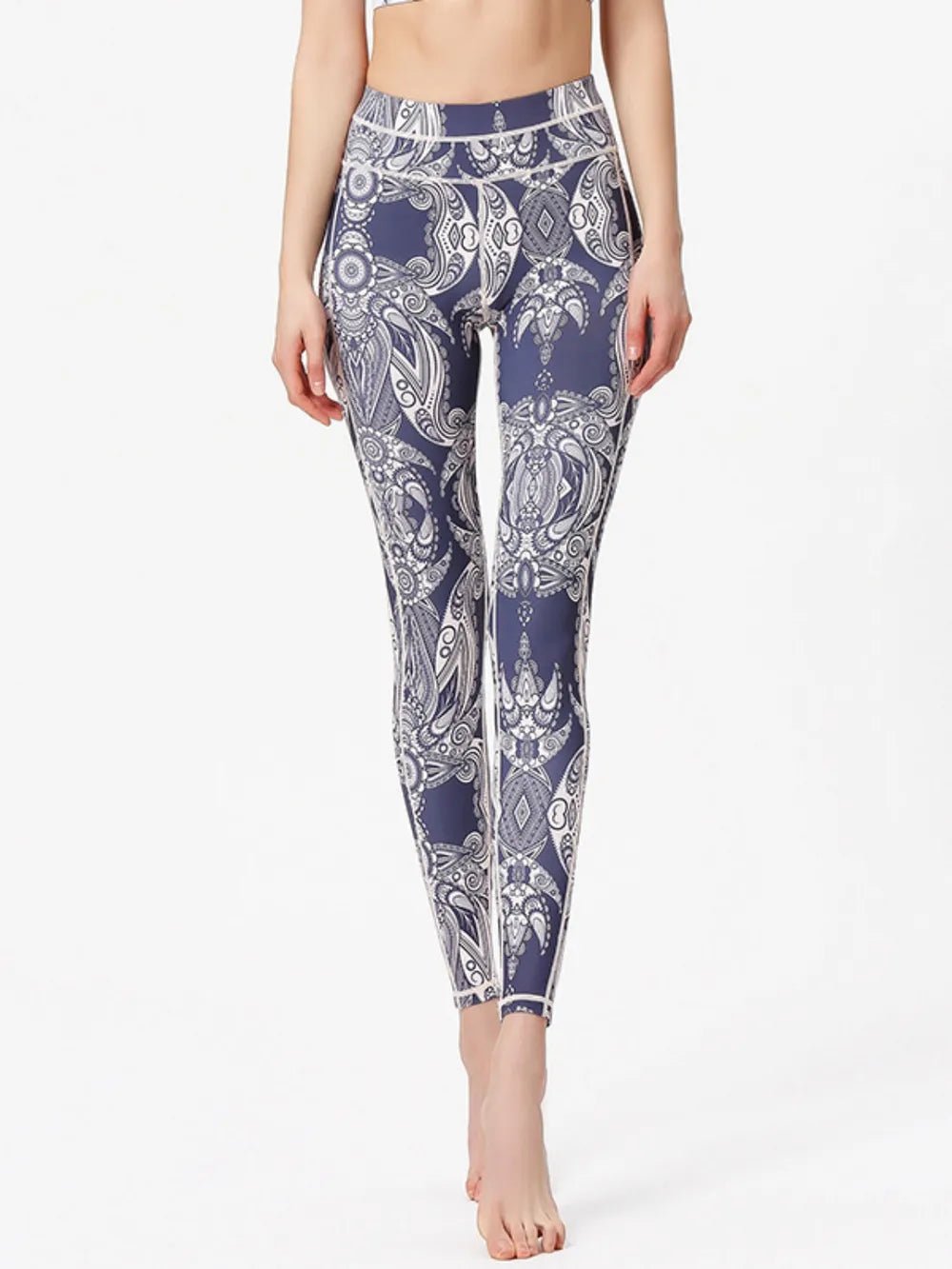 Printed Active High Waist Leggings - MAD RUFFI