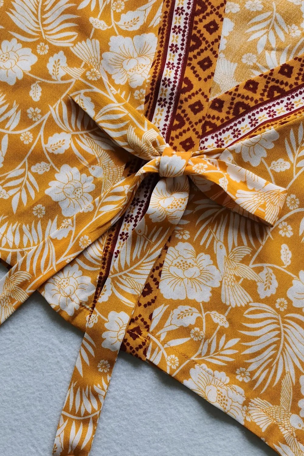 Printed Half Sleeve Top and Slit Skirt Set - MAD RUFFI