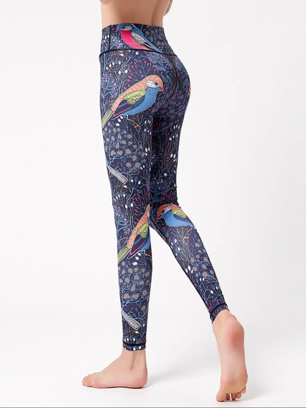 Printed High Waist Active Leggings - MAD RUFFI