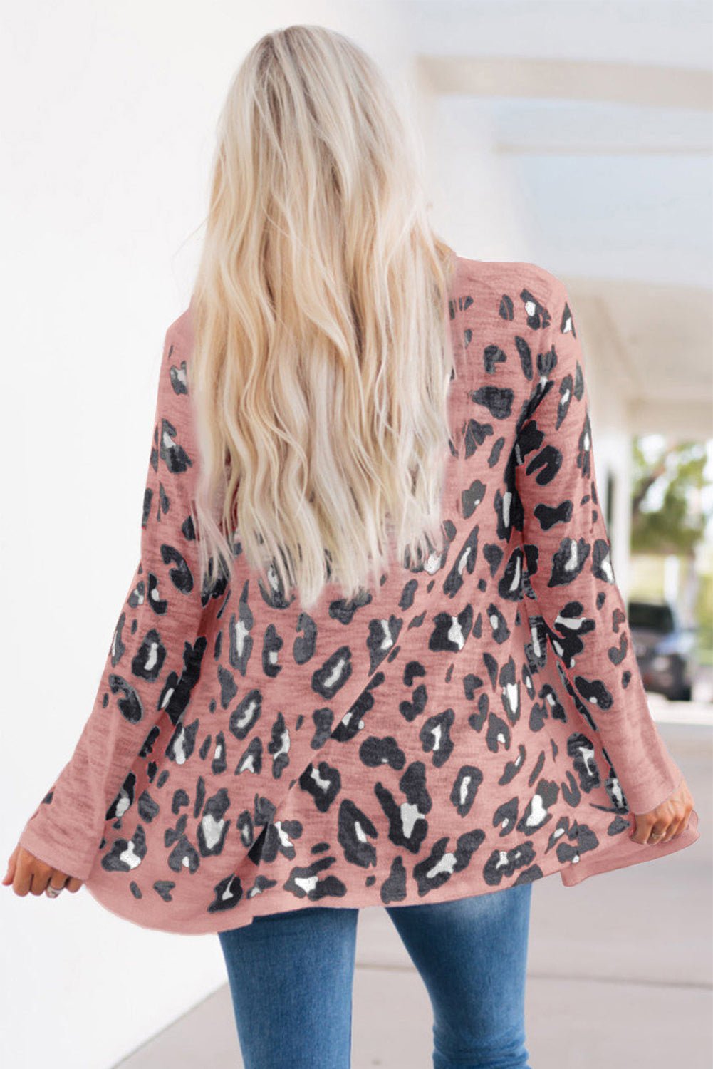 Printed Long Sleeve Cardigan - MAD RUFFI