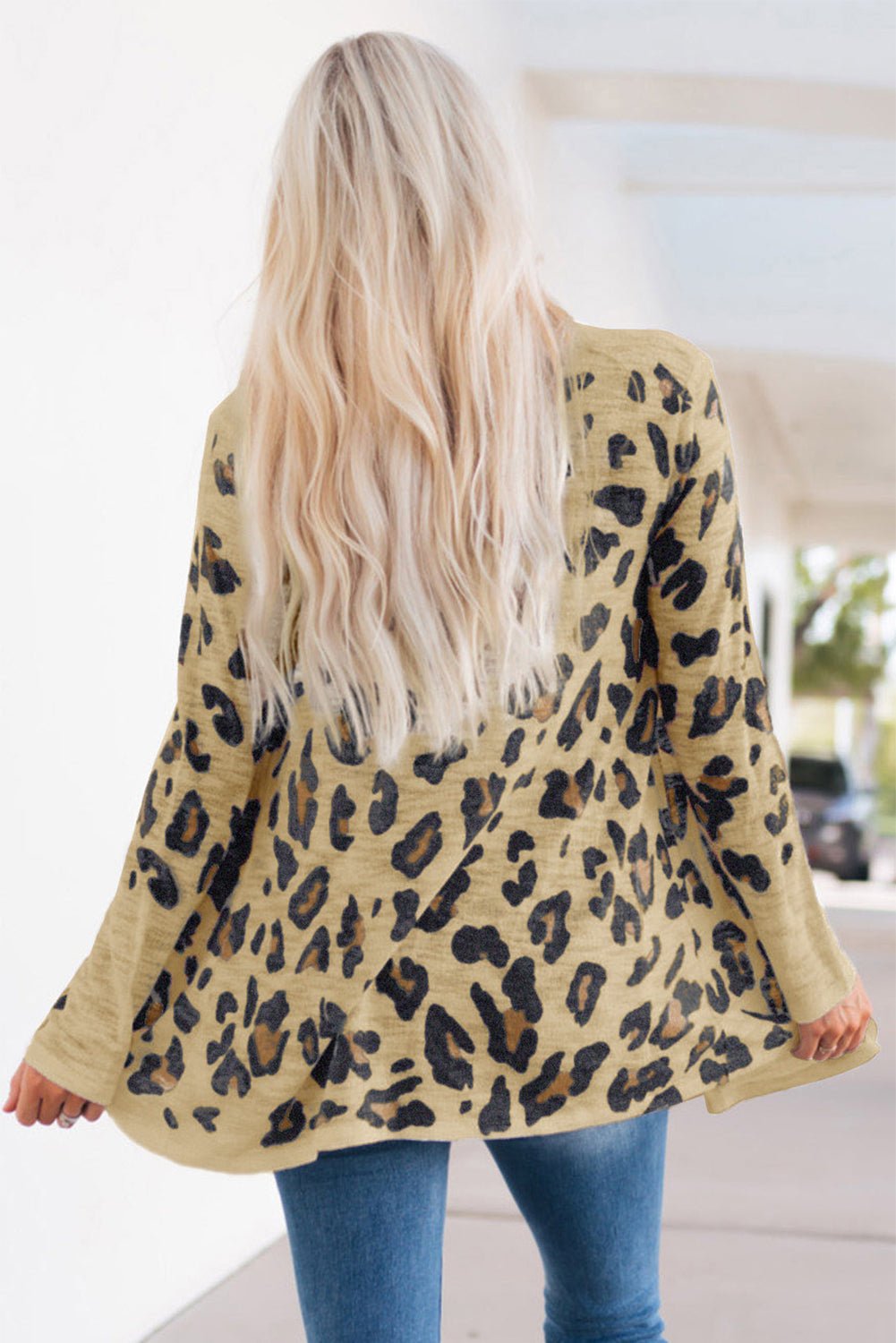 Printed Long Sleeve Cardigan - MAD RUFFI