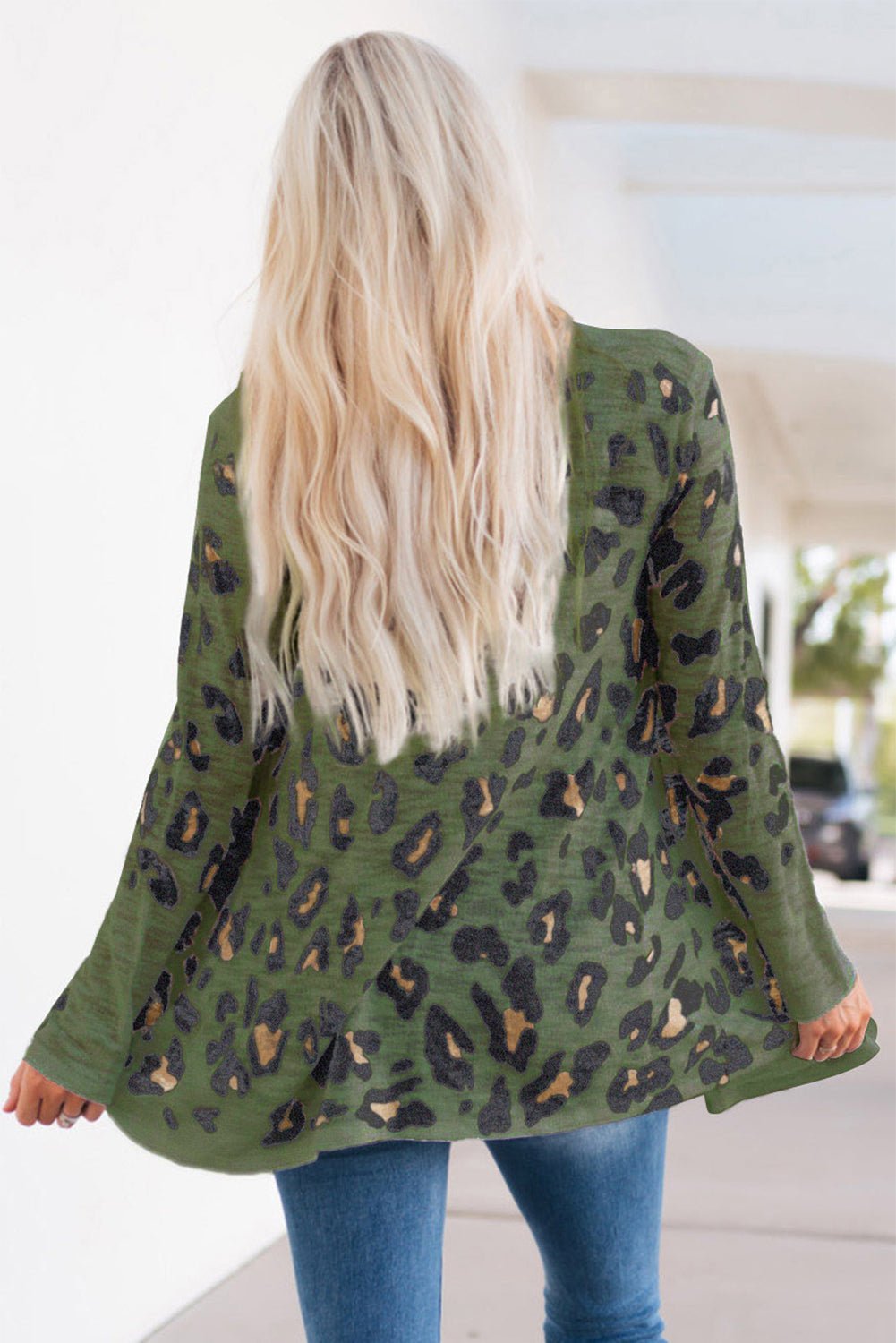 Printed Long Sleeve Cardigan - MAD RUFFI