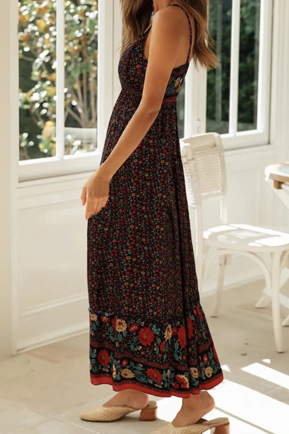 Printed Maxi Cami Dress - MAD RUFFI