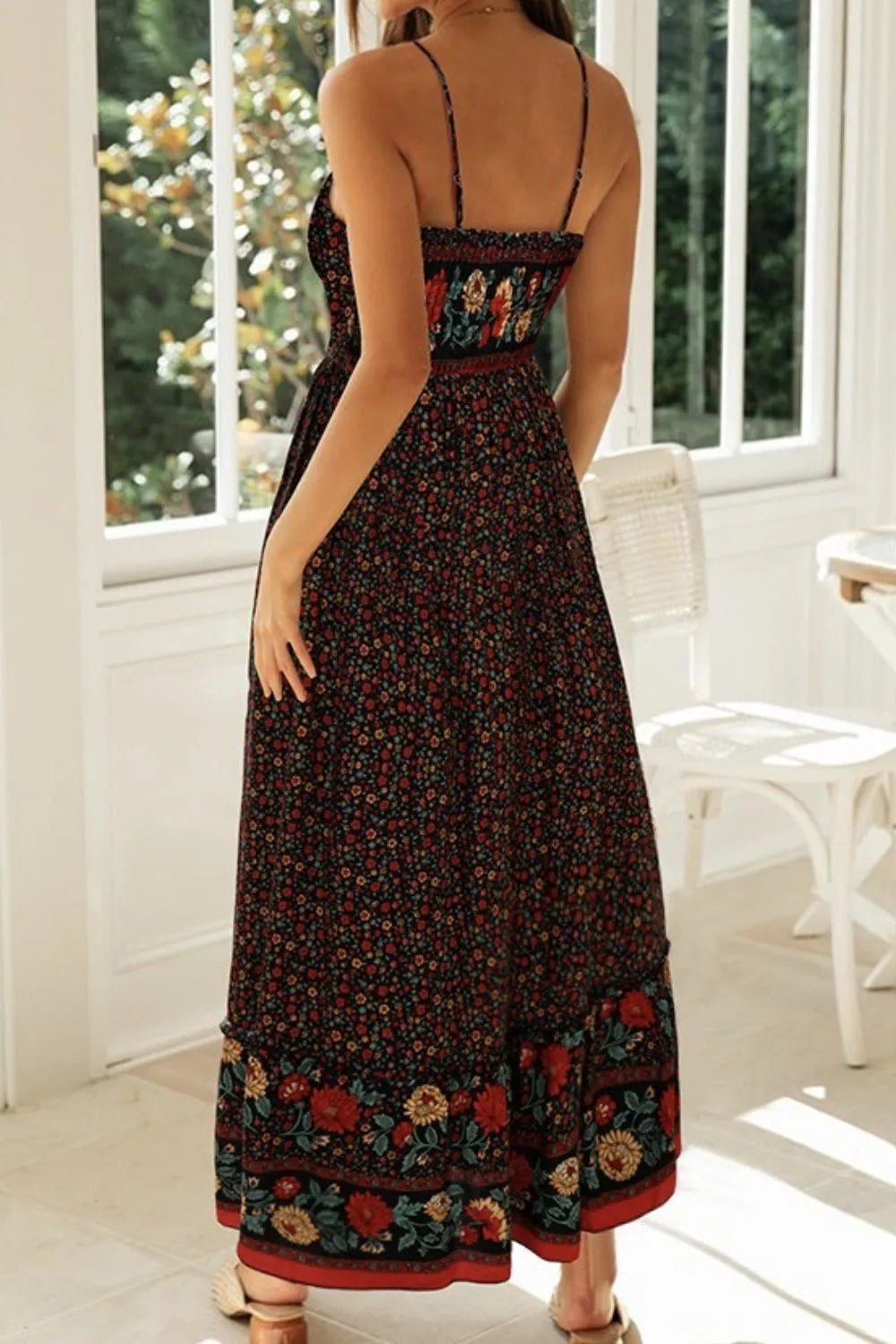 Printed Maxi Cami Dress - MAD RUFFI