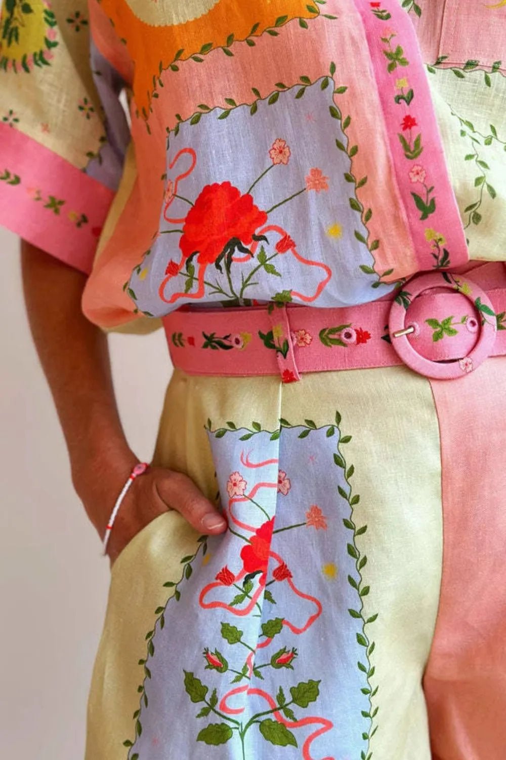 Printed Short Sleeve Shirt and Shorts Set - MAD RUFFI