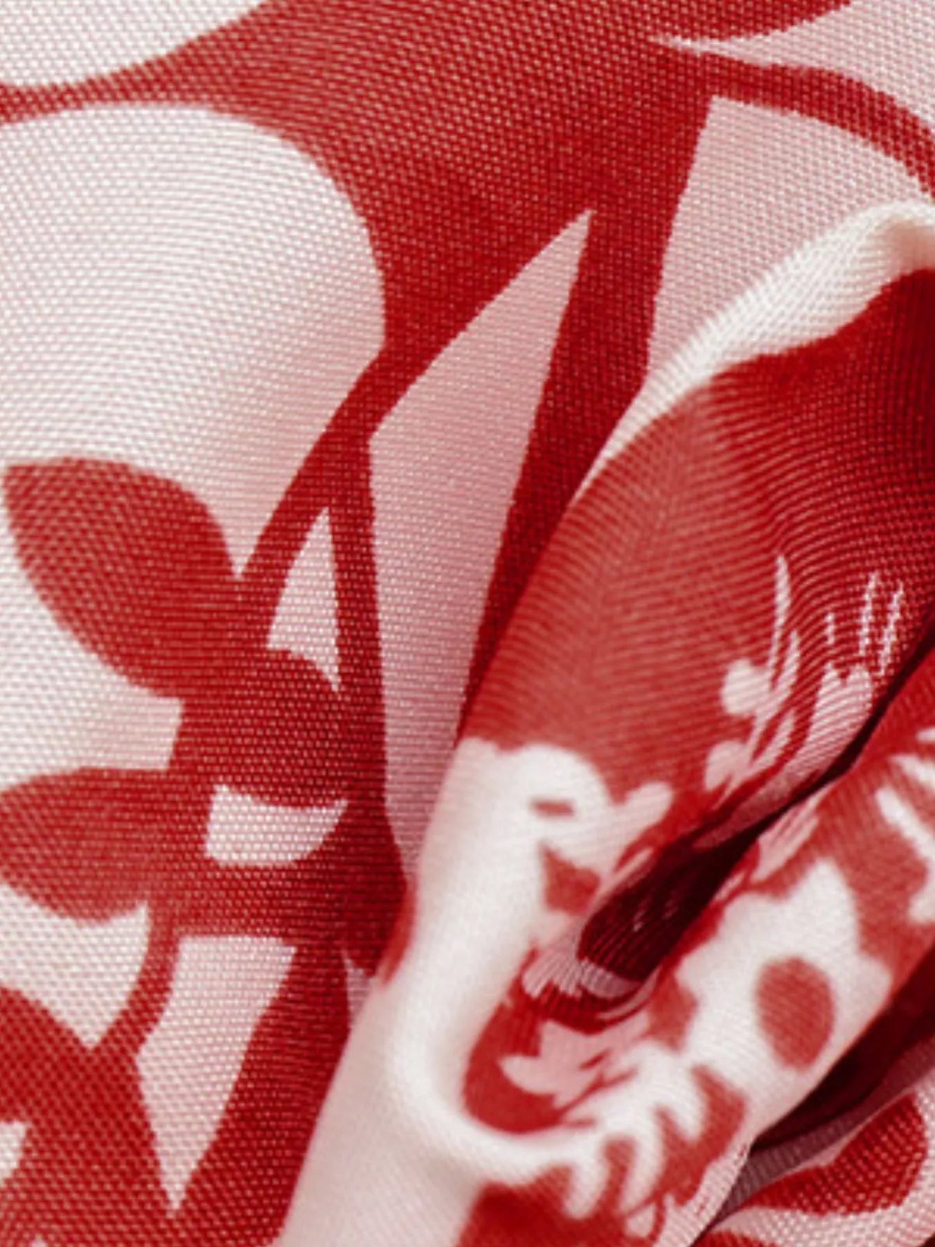 Printed Square Neck Long Sleeve Dress - MAD RUFFI